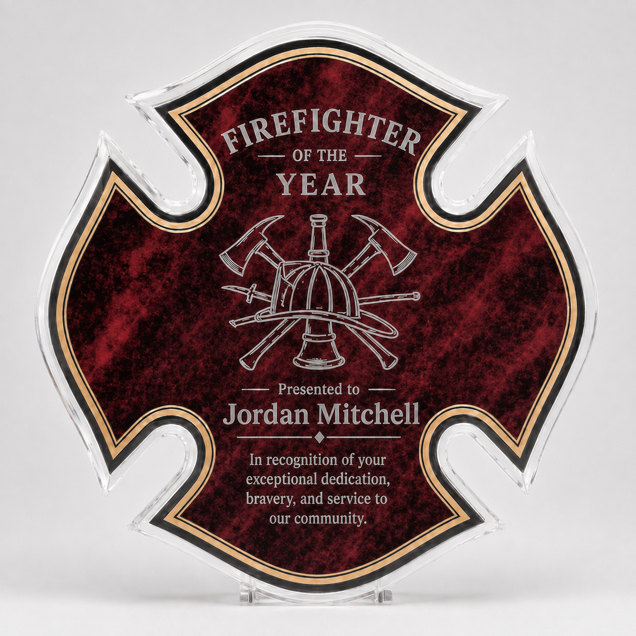 Maltese Cross Acrylic Plaque