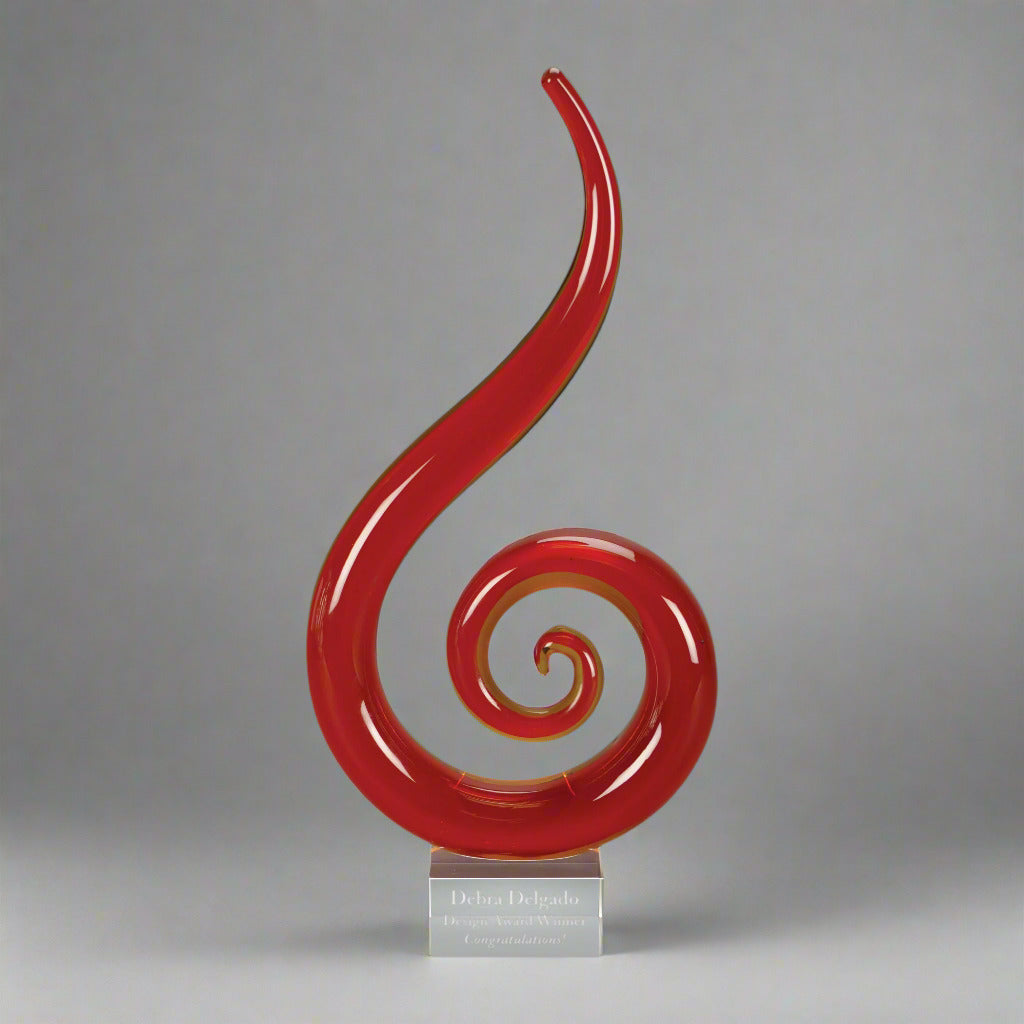 Corporate Red Fire Art Sculpture