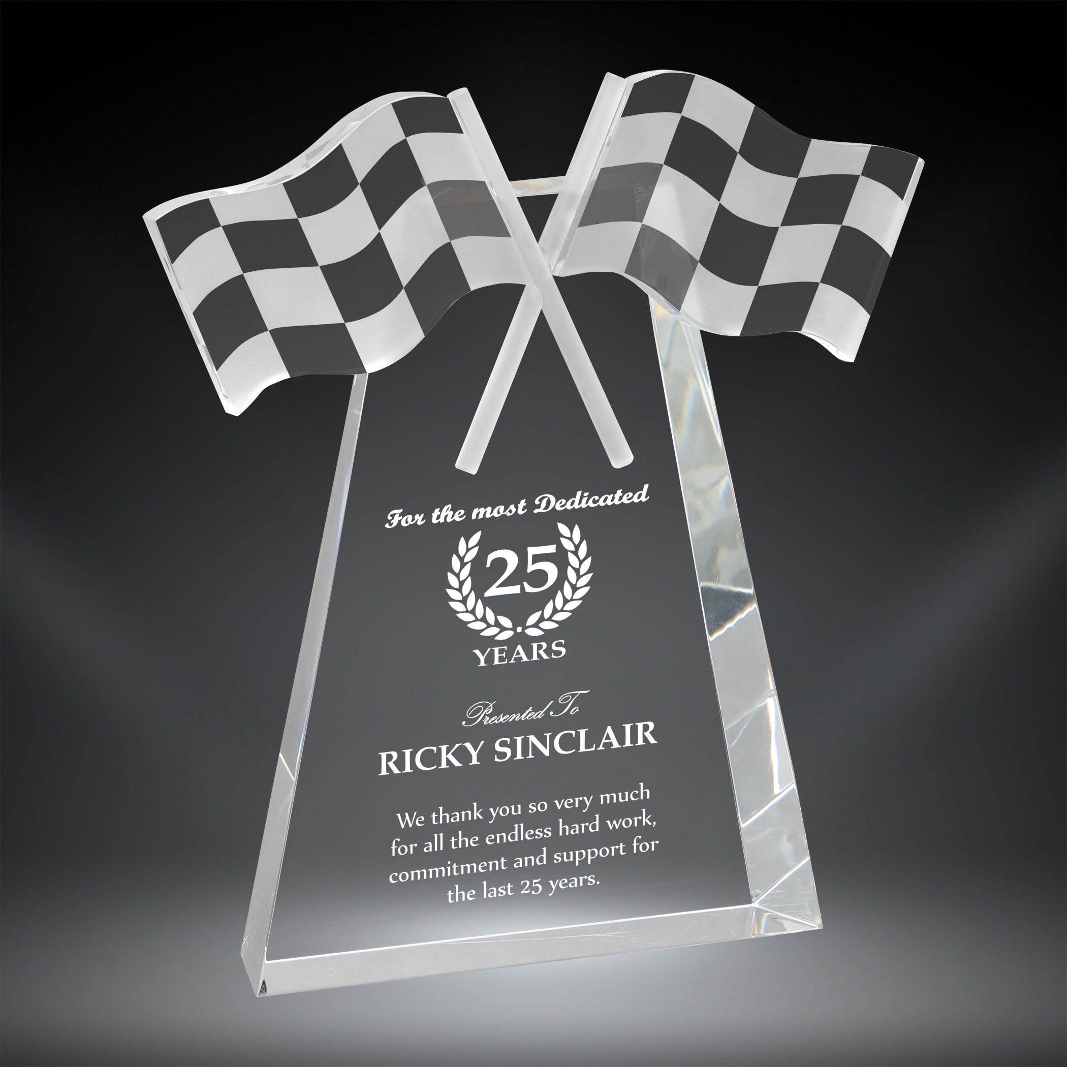 Crystal Racing Flags Award