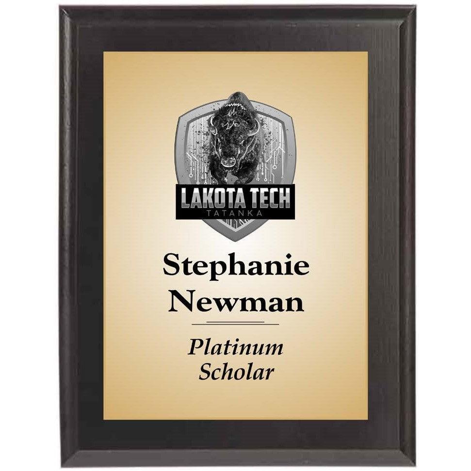 Gold Plastic Plate Plaque