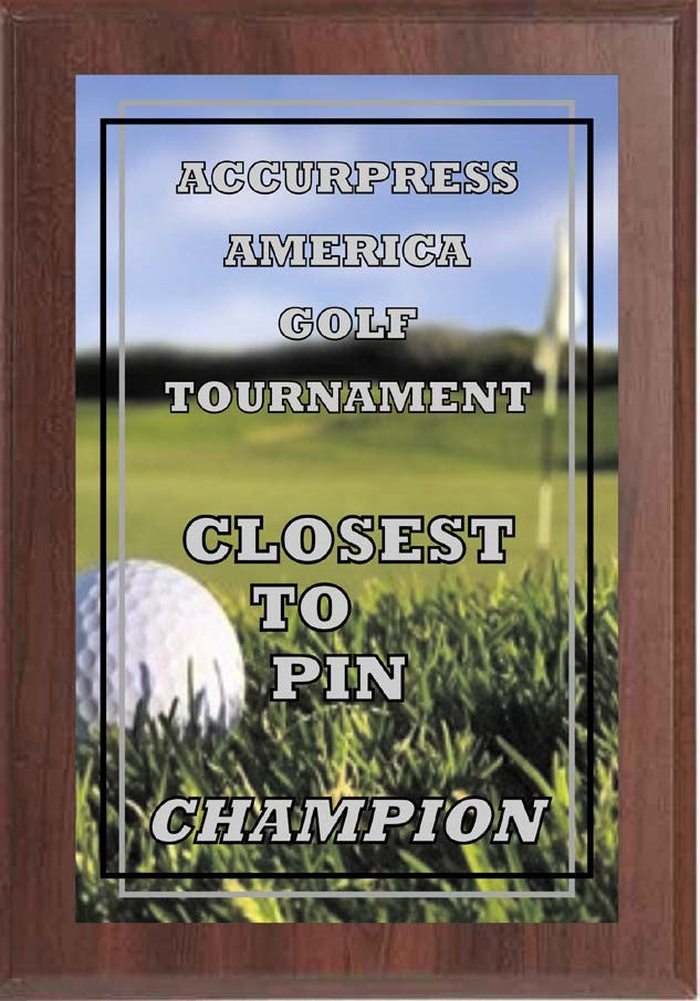 7" x 9" Golf Plaque with Full Color Imprint