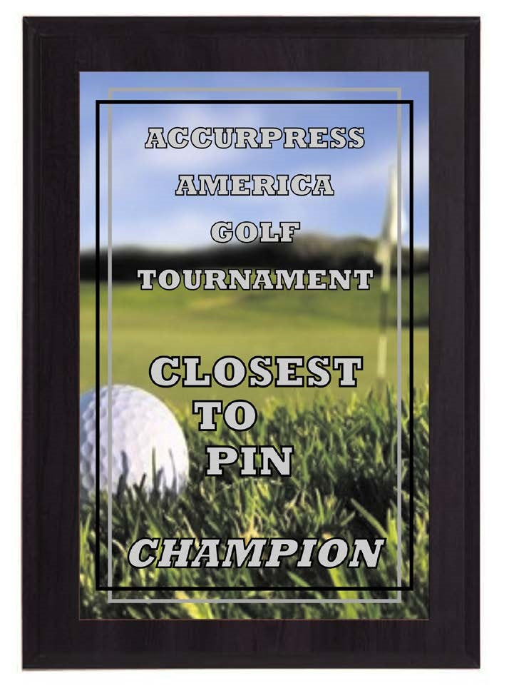 7" x 9" Golf Plaque with Full Color Imprint