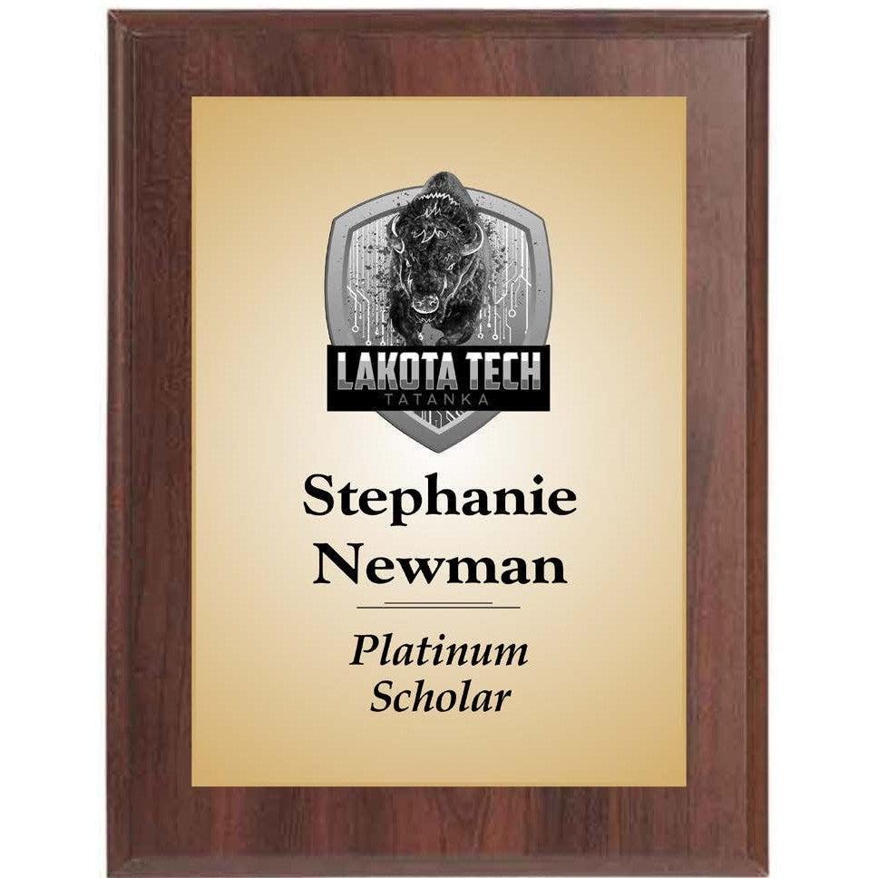 Gold Plastic Plate Plaque