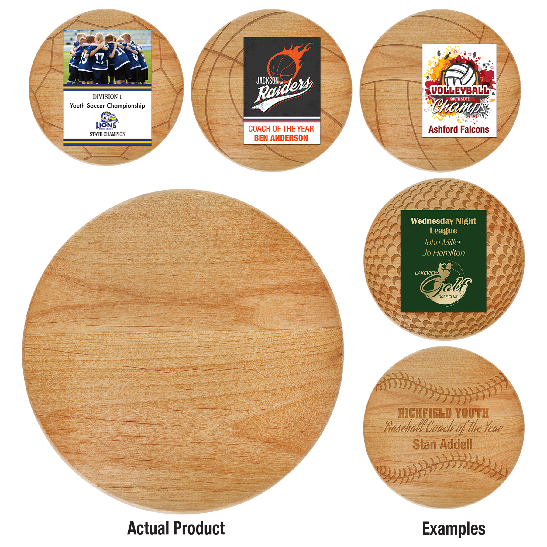 Genuine Red Alder Round Plaque 9.5"
