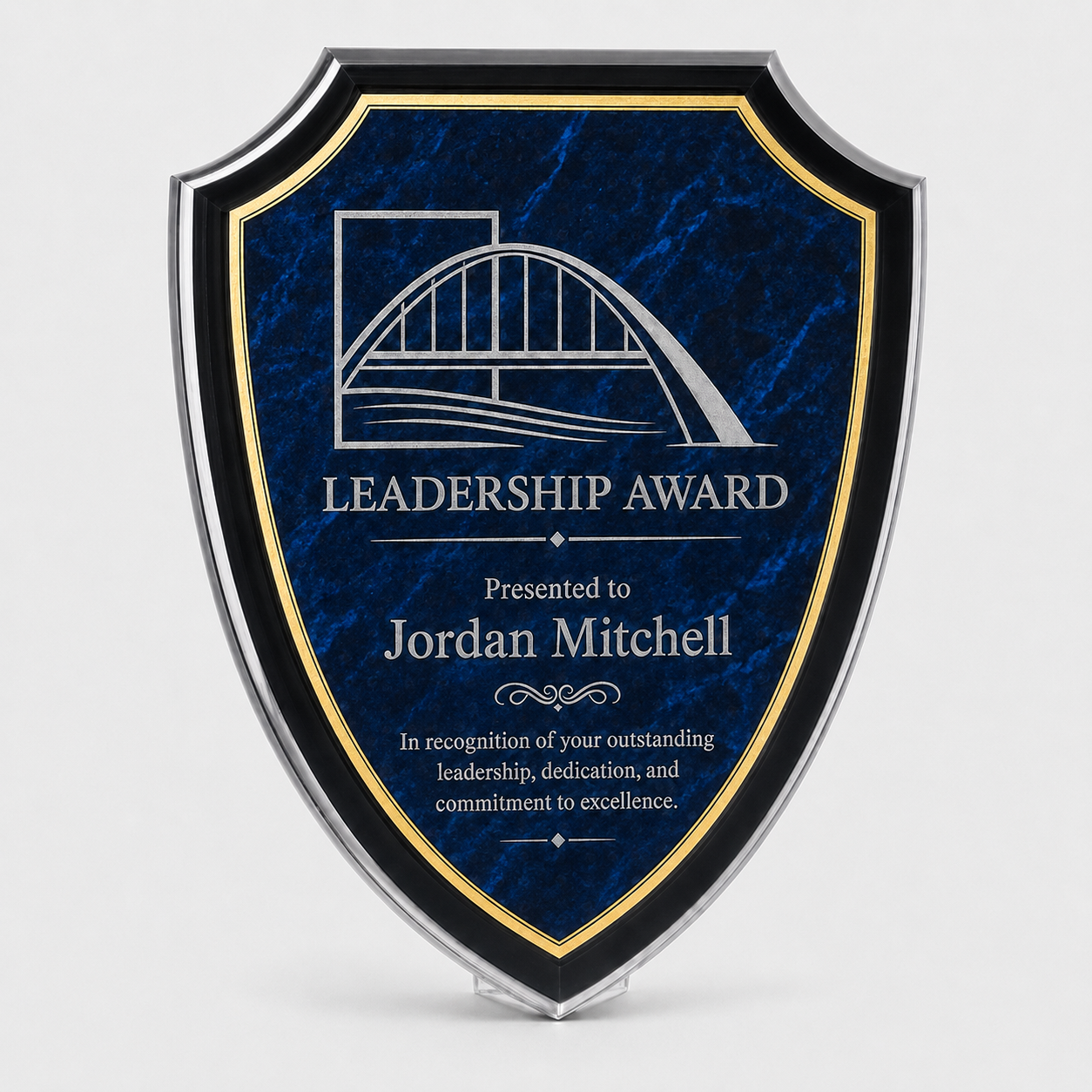 Shield-Shaped Acrylic Plaque