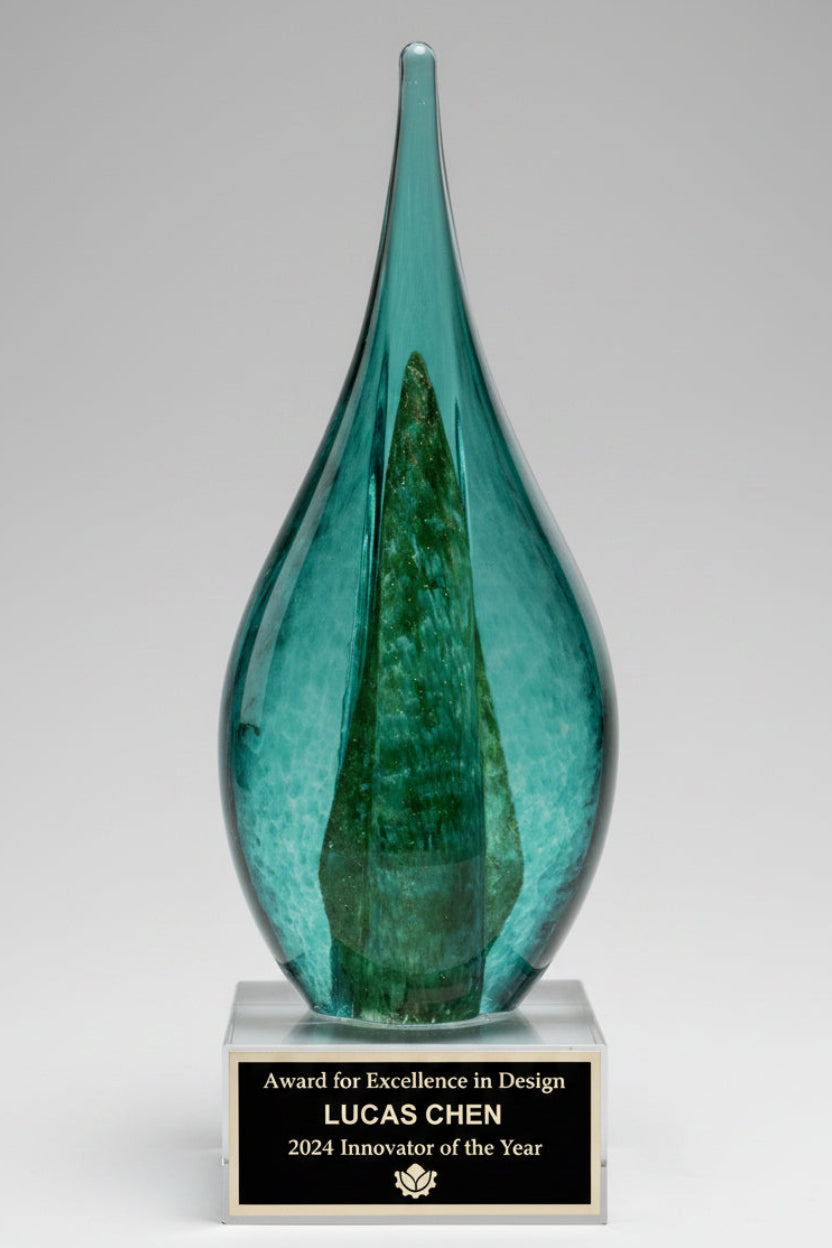Flame Shaped Art Glass Award