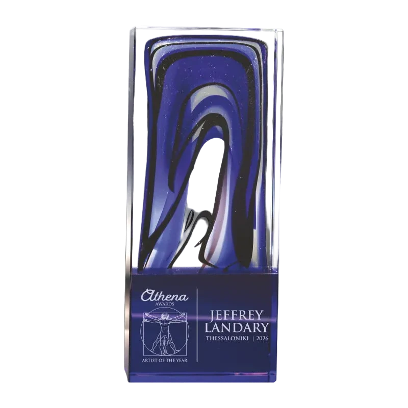 Art Glass Blue Picaso