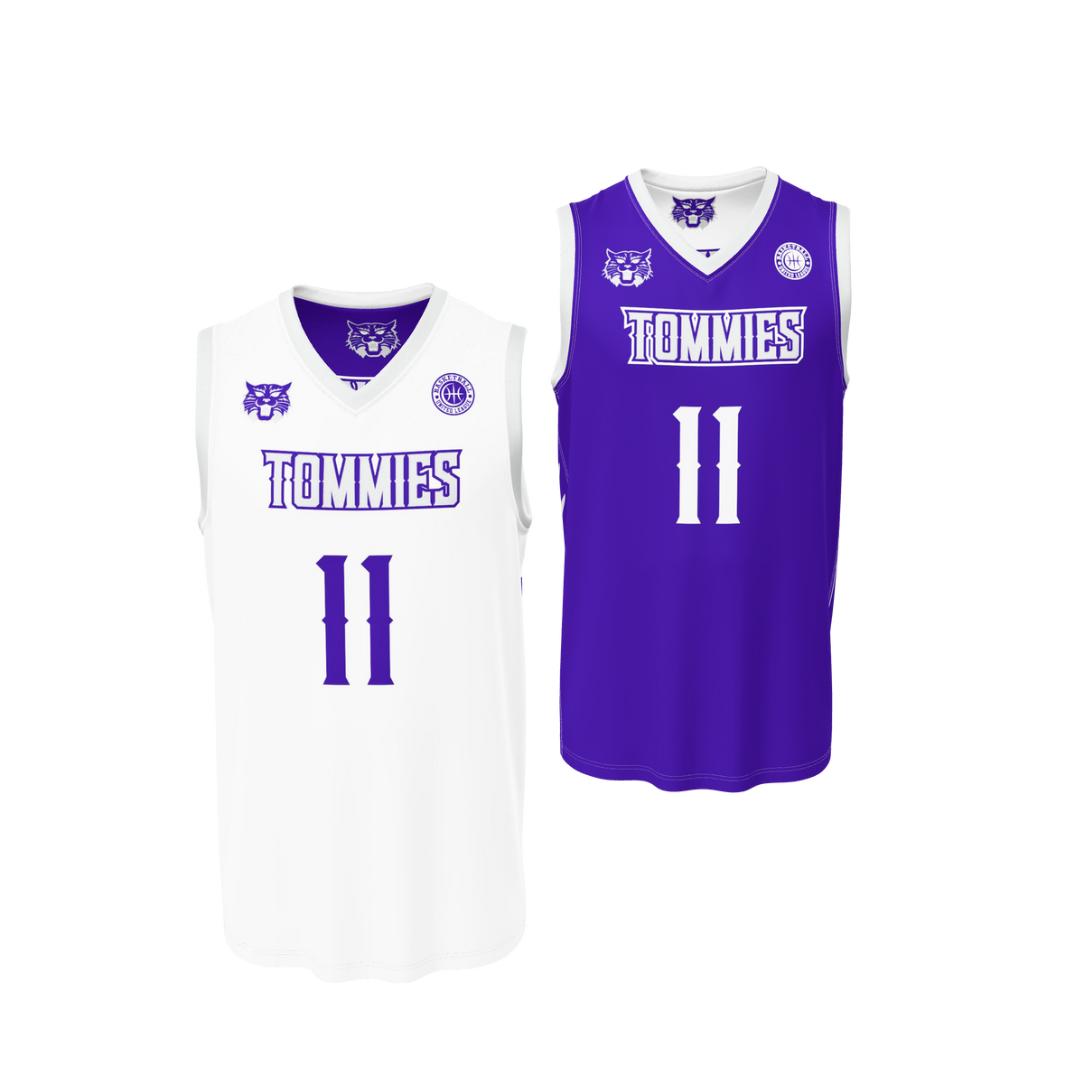 Custom Sublimated Men's & Youth Reversible V-Neck Basketball Jersey — BBJ01R supplier view 1