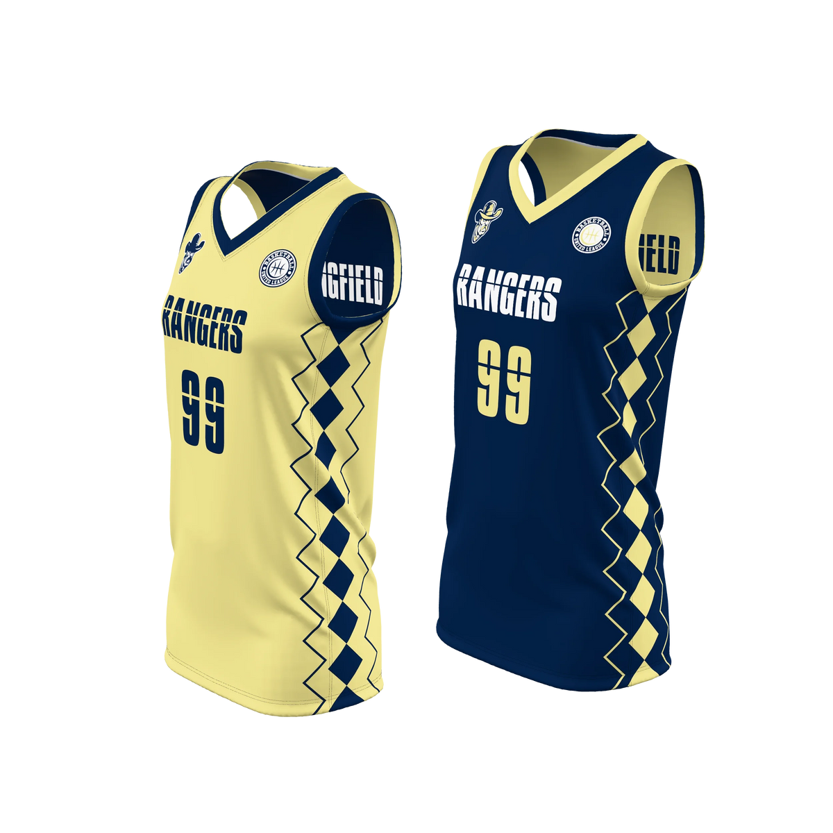 Custom Sublimated Women's & Girls' Reversible V-Neck Basketball Jersey — BBJ02R supplier view 2
