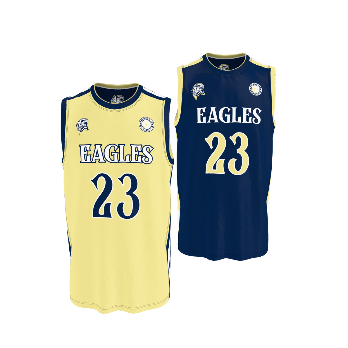 Custom Sublimated Men's & Youth Reversible Round-Neck Basketball Jersey — BBJ04R supplier view 1