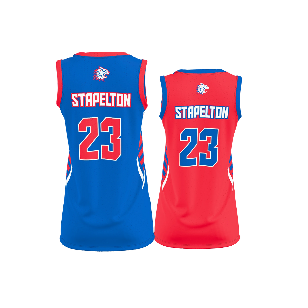 Custom Sublimated Women's & Girls' Reversible Round-Neck Basketball Jersey — BBJ06R supplier view 4