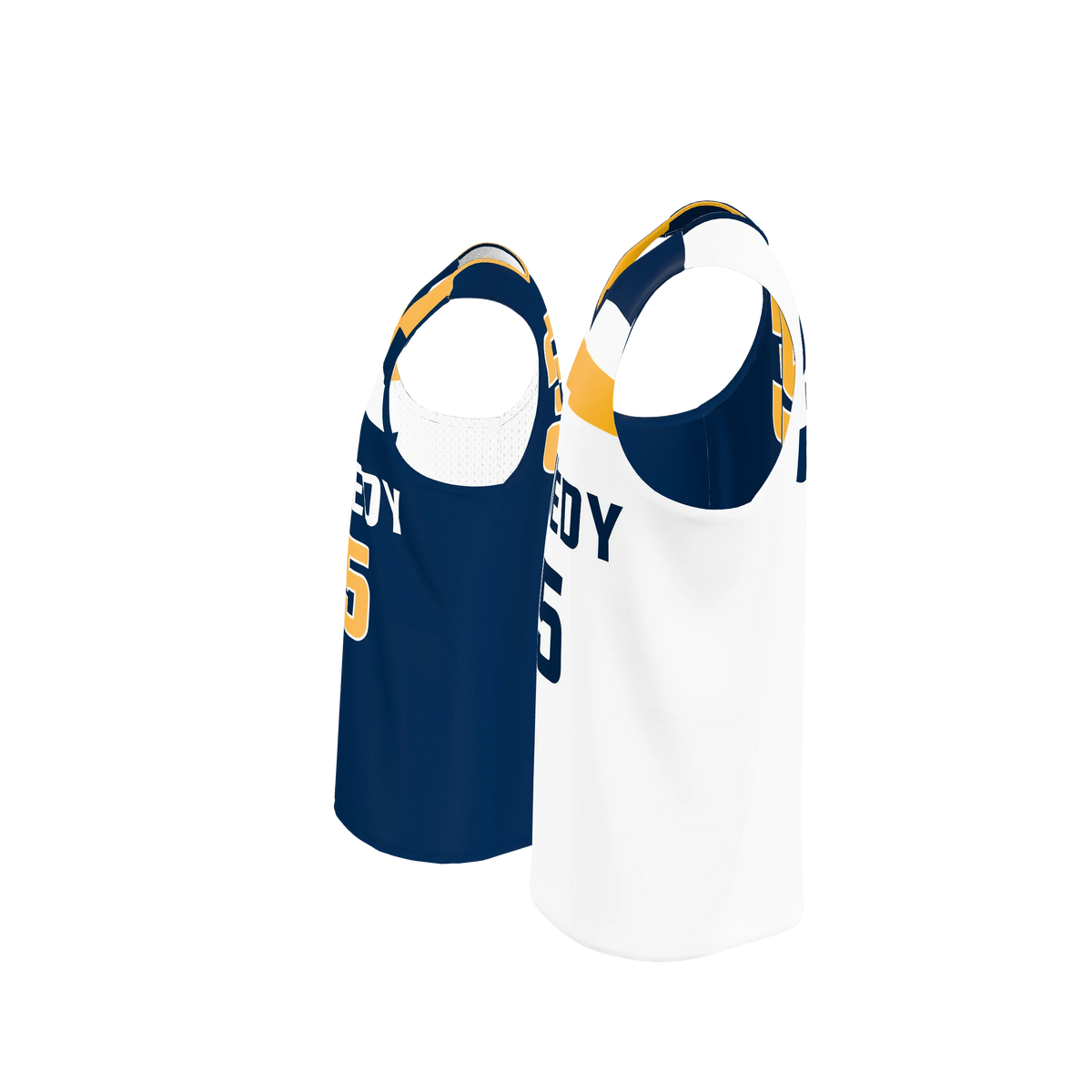 Custom Sublimated Men's & Youth Single-Ply Reversible V-Neck Basketball Jersey — BBJ07SPR supplier view 3