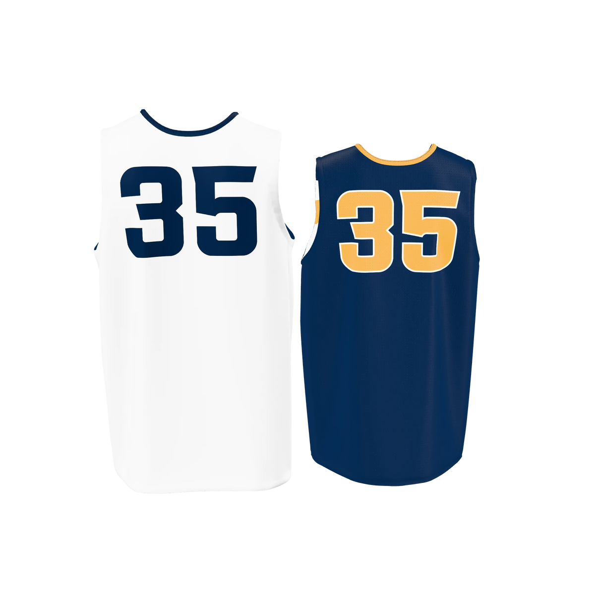 Custom Sublimated Men's & Youth Single-Ply Reversible V-Neck Basketball Jersey — BBJ07SPR supplier view 4