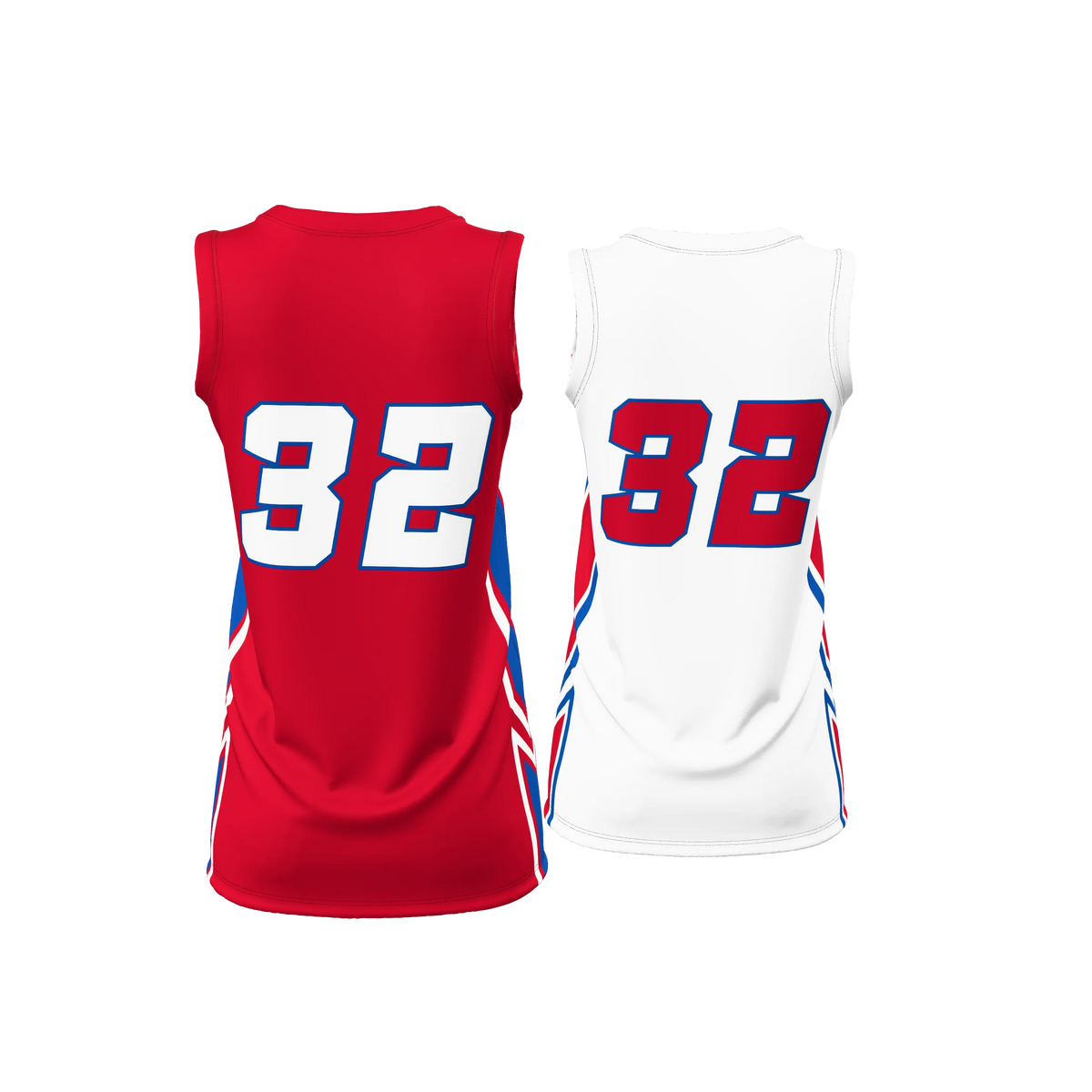 Custom Sublimated Women's & Girls' Single-Ply Reversible V-Neck Basketball Jersey — BBJ09R supplier view 4