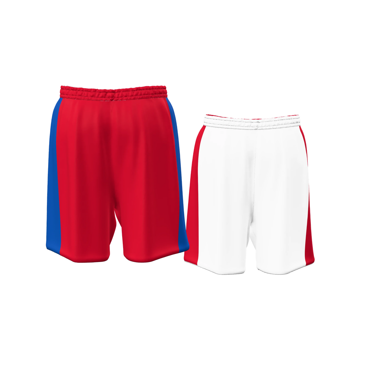 Custom Sublimated Women's & Girls' Single-Ply Reversible Basketball Shorts — BBS02SPR~7 supplier view 4