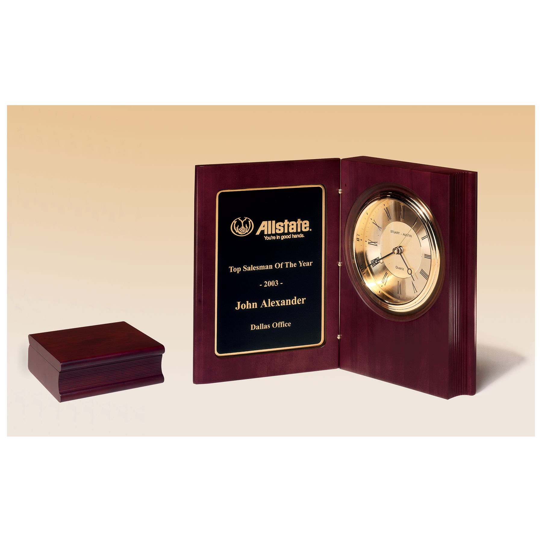 Rosewood Book Clock