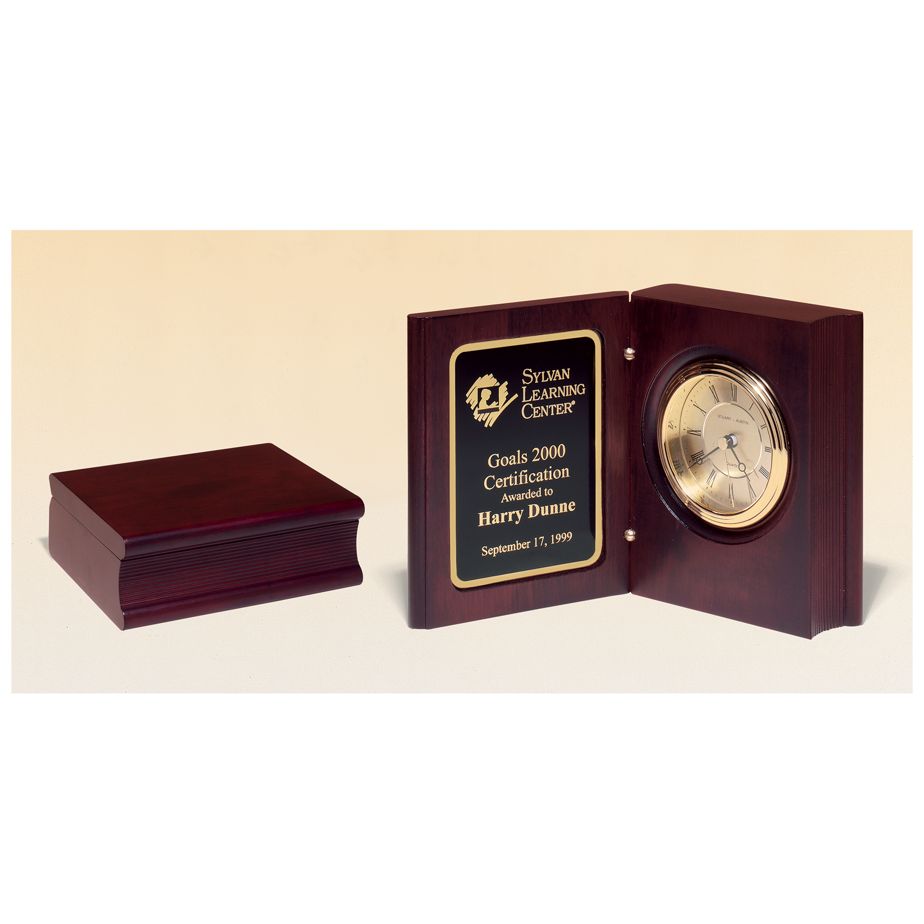 Rosewood Book Clock