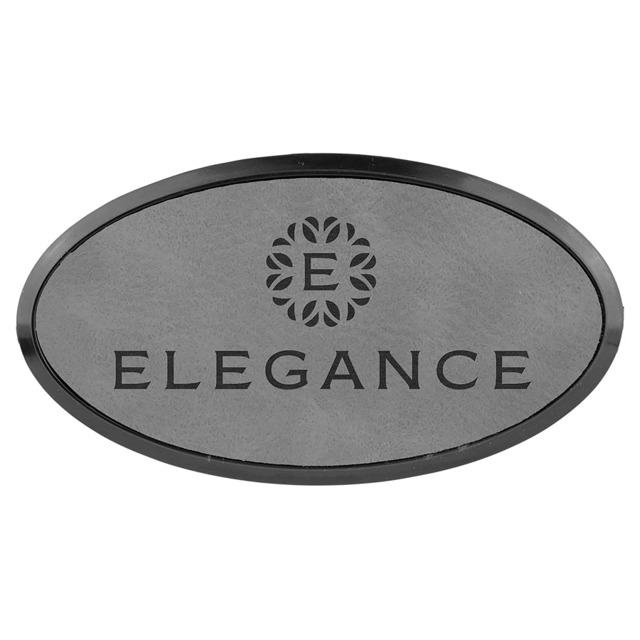 Leatherette Name Badge with frame