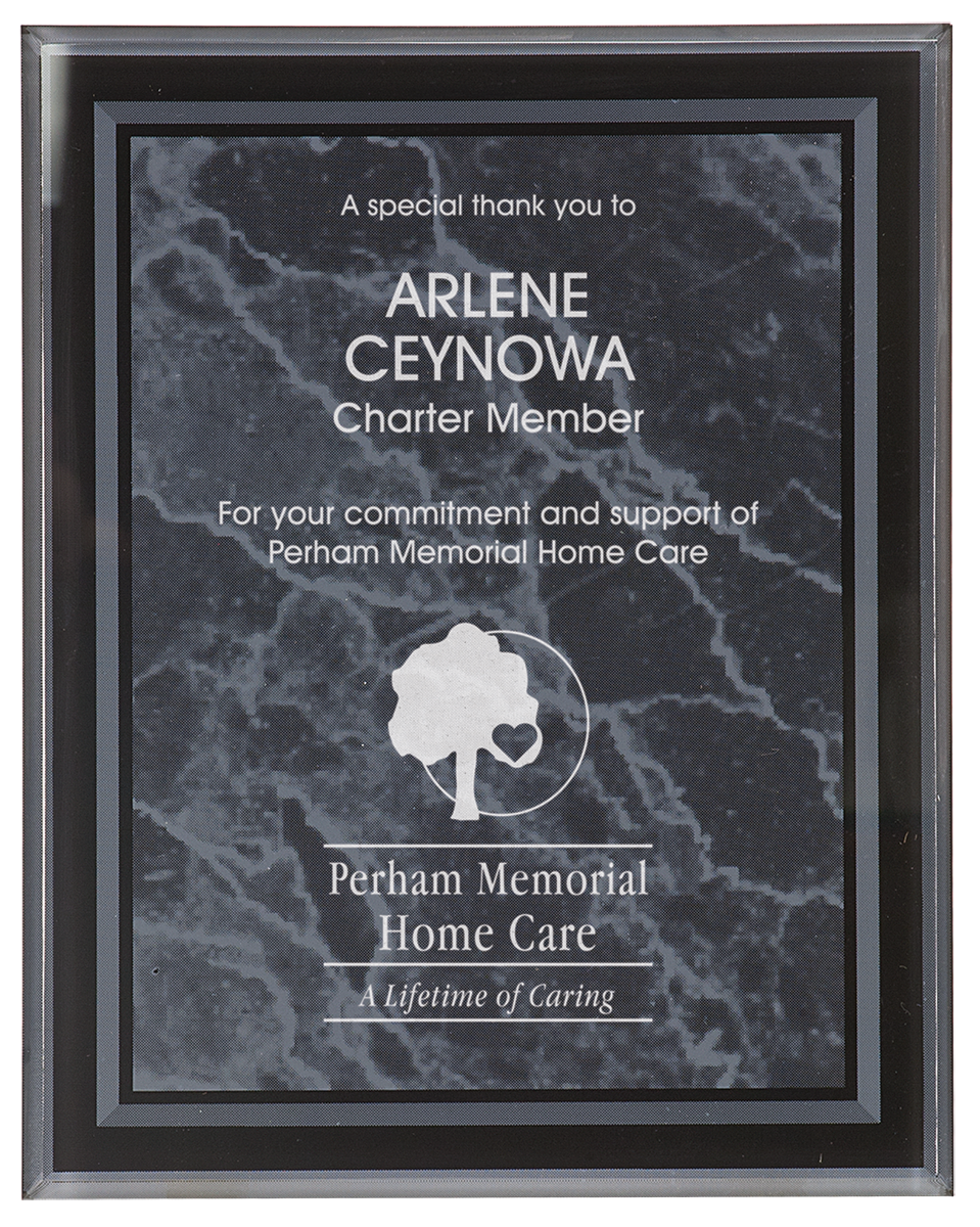 Marble Border Clear Acrylic Award Plaque