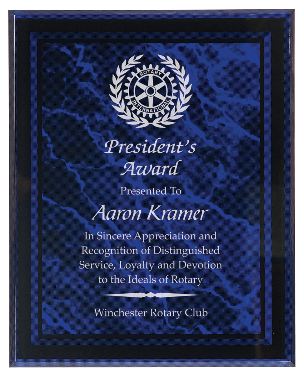 Marble Border Clear Acrylic Award Plaque