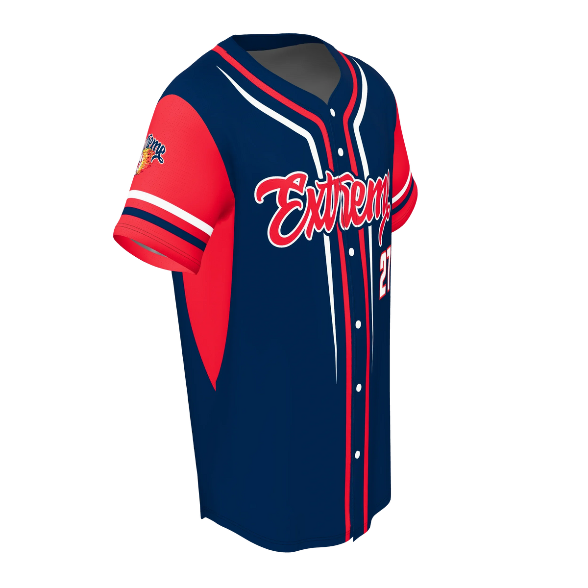 Custom Sublimated Men's Full-Button Baseball Jersey — baseball alternate view 8