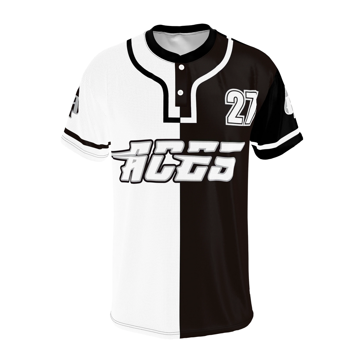 Custom Sublimated Men's & Youth Two-Button Baseball Jersey — view 1