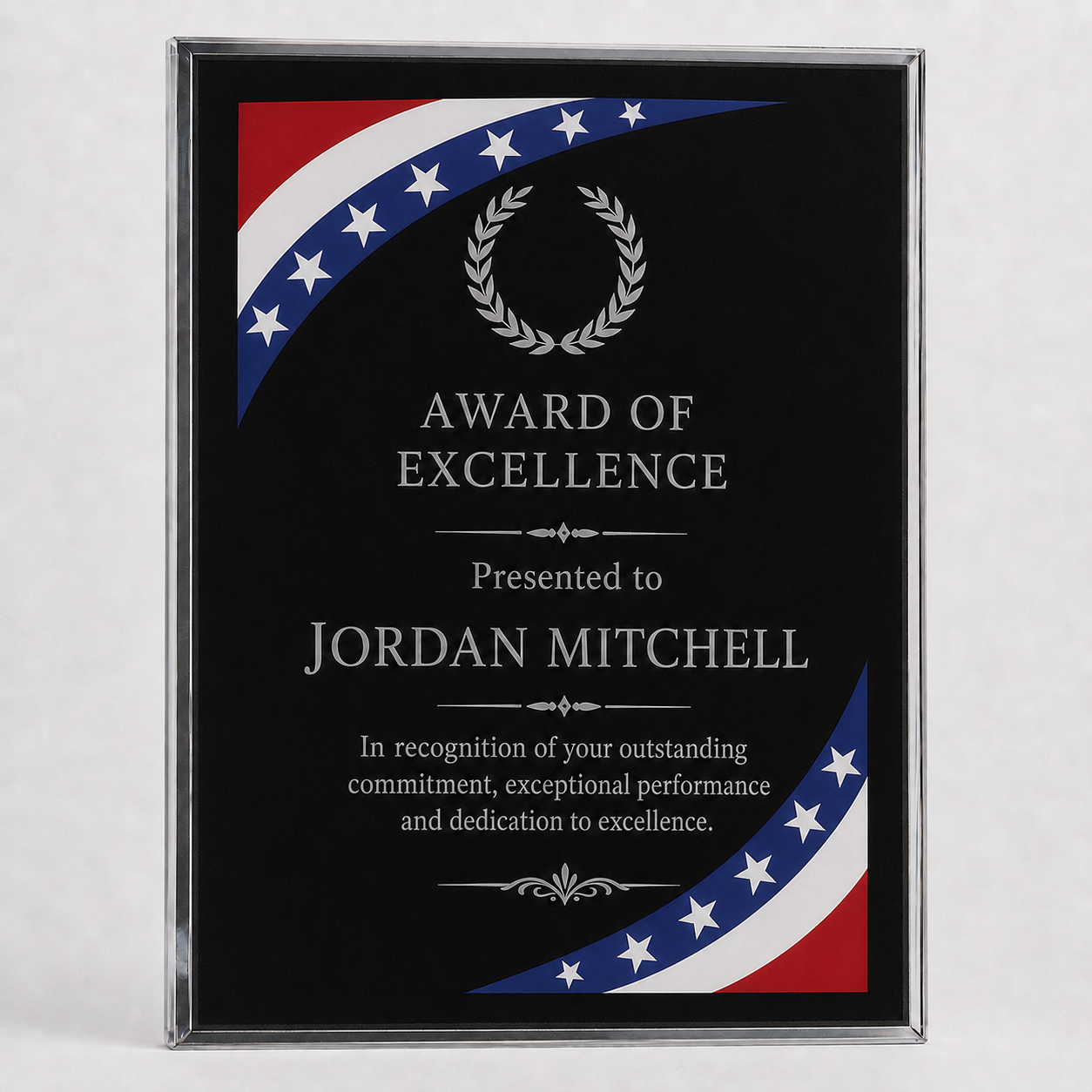 Patriotic Border Acrylic Plaque