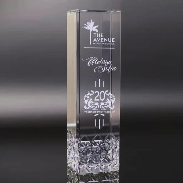 Carved Asterisk Crystal Tower