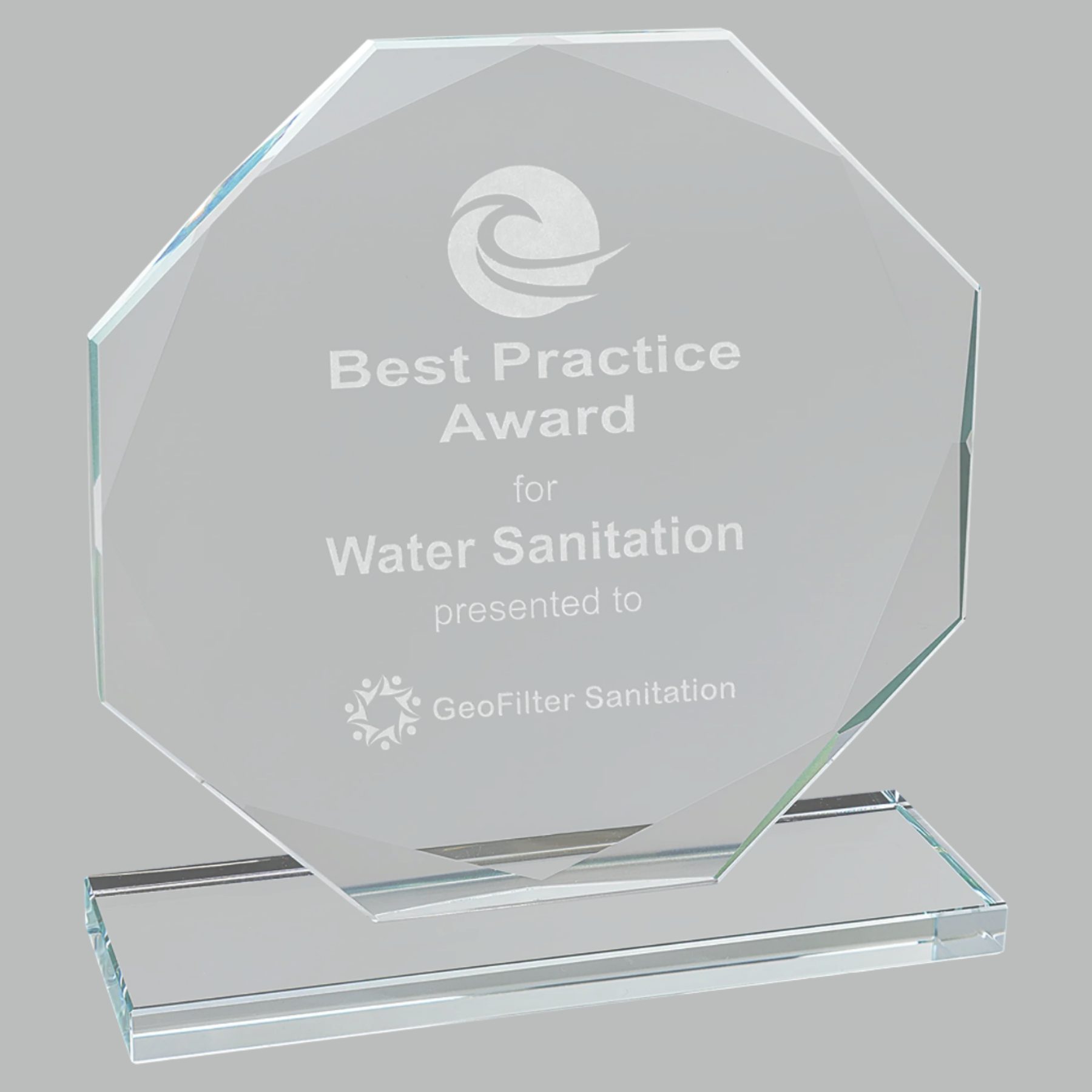 Premier Clear Glass Octagon Award