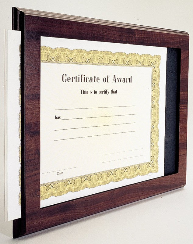 Cherry Finish Slide-in Certificate Plaque