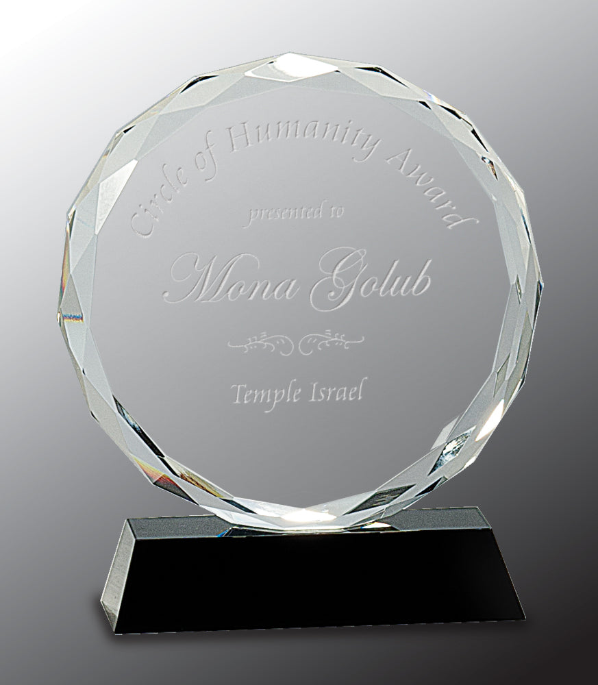 Round Facet Crystal Award