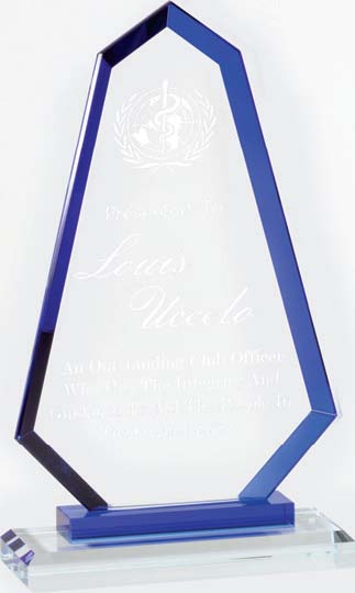 Colorful Arrowhead Trim Glass Award