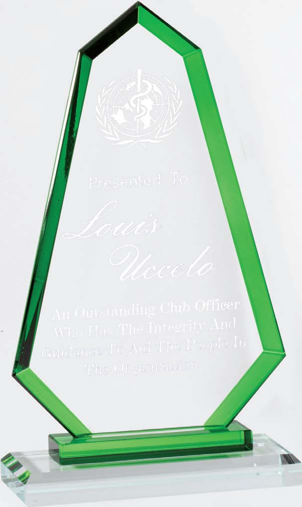 Colorful Arrowhead Trim Glass Award