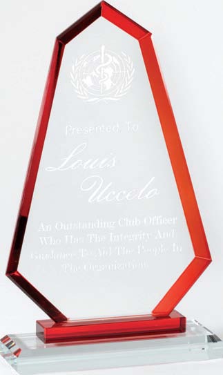 Colorful Arrowhead Trim Glass Award