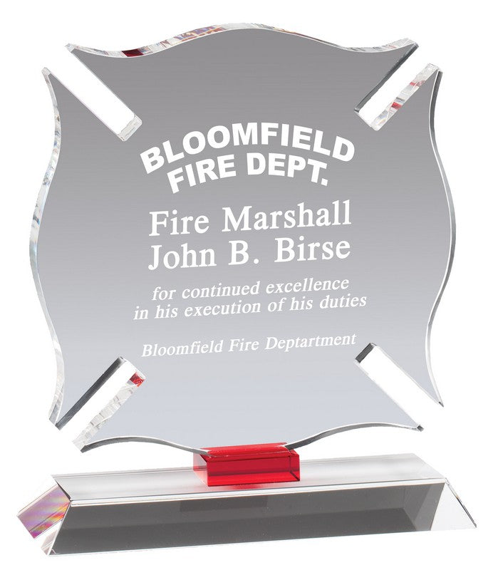 Fireman Maltese Crystal Cross Award