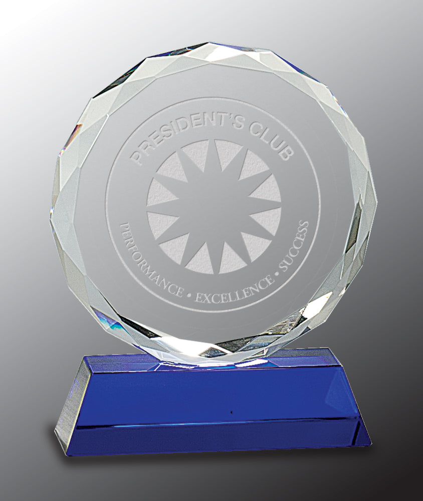 Round Facet Crystal Award