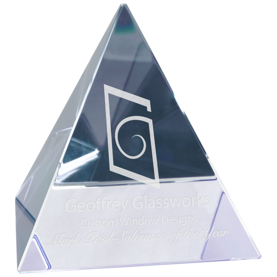 Crystal Pyramid Paperweight