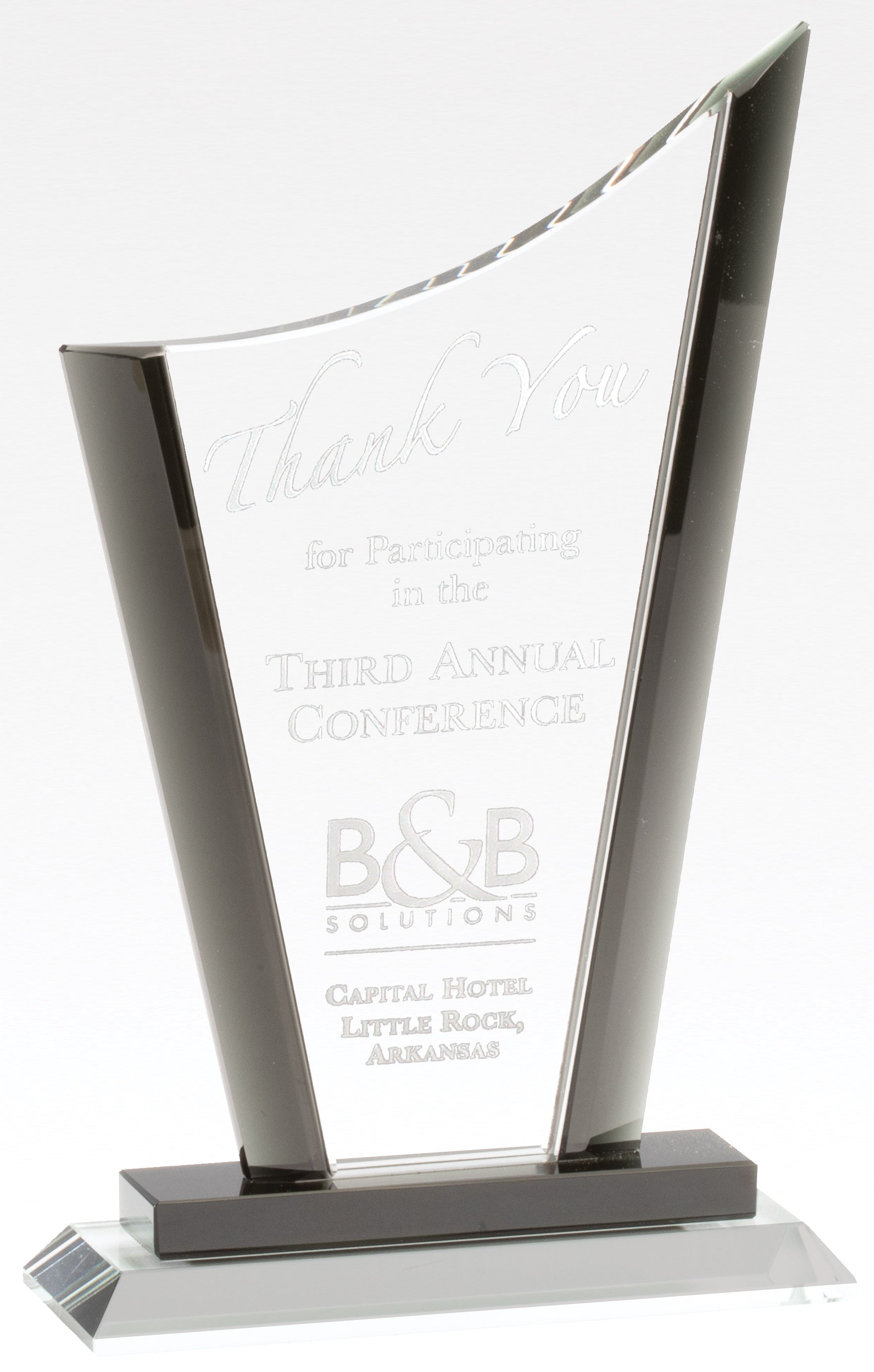 Smoked Edge Crystal Award