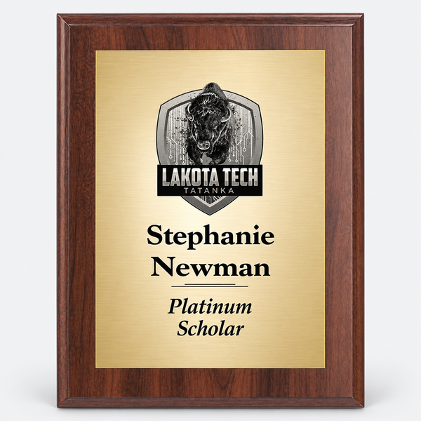 Gold Plastic Plate Plaque