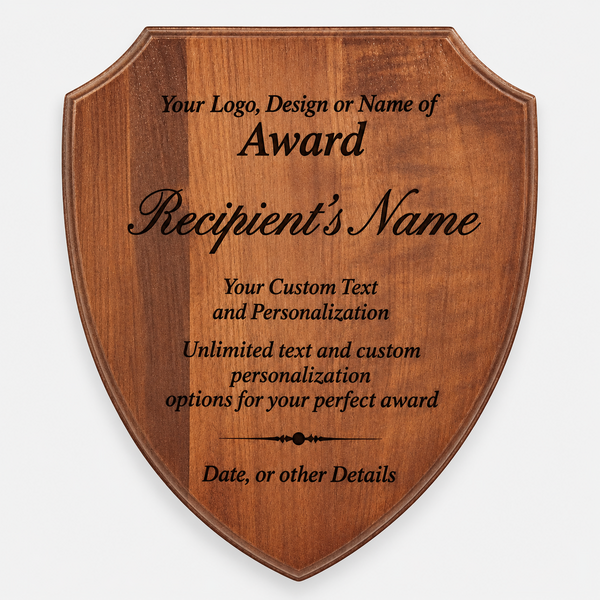 Walnut Shield Plaque