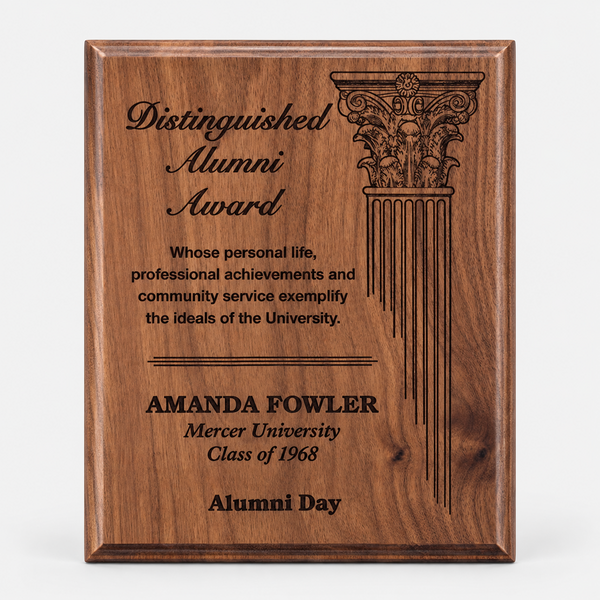 Direct-Engraved Executive Walnut Plaque