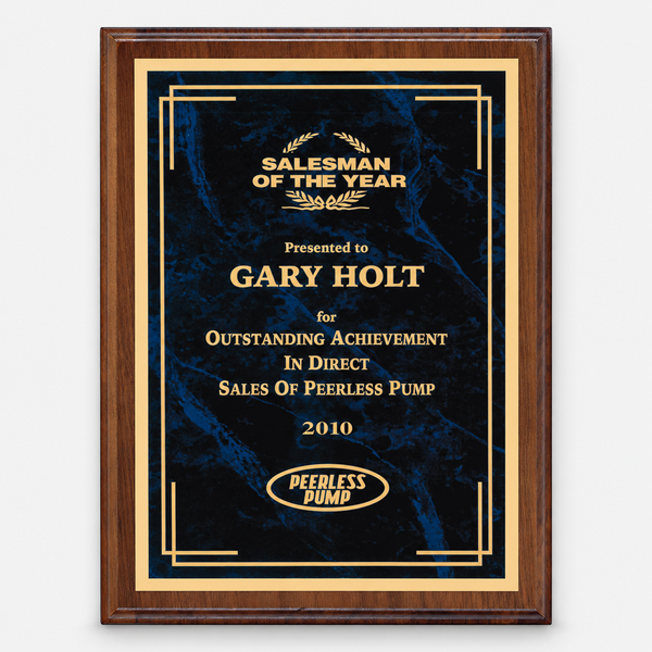 Executive Walnut Plaque with Plate