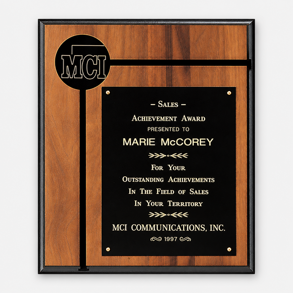 American Walnut Groove Plaque