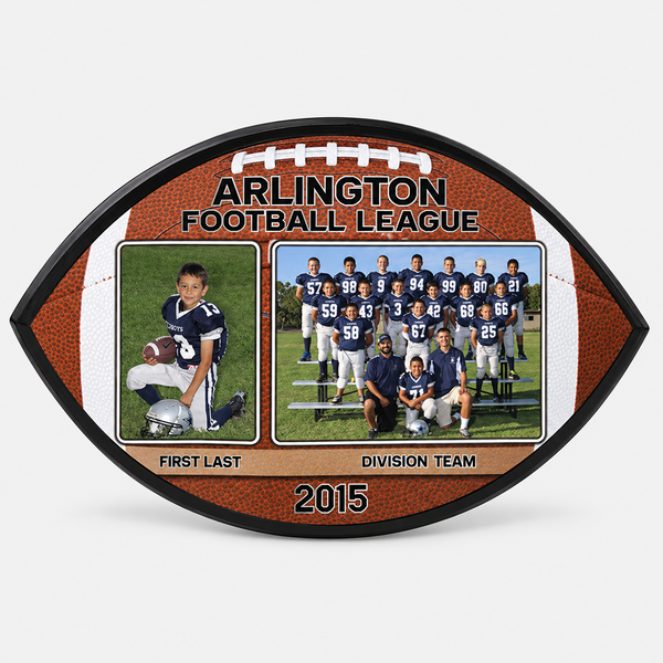 Football Plaque with Black Edge