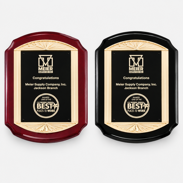 High Gloss Plaque with Gold Frame Casting