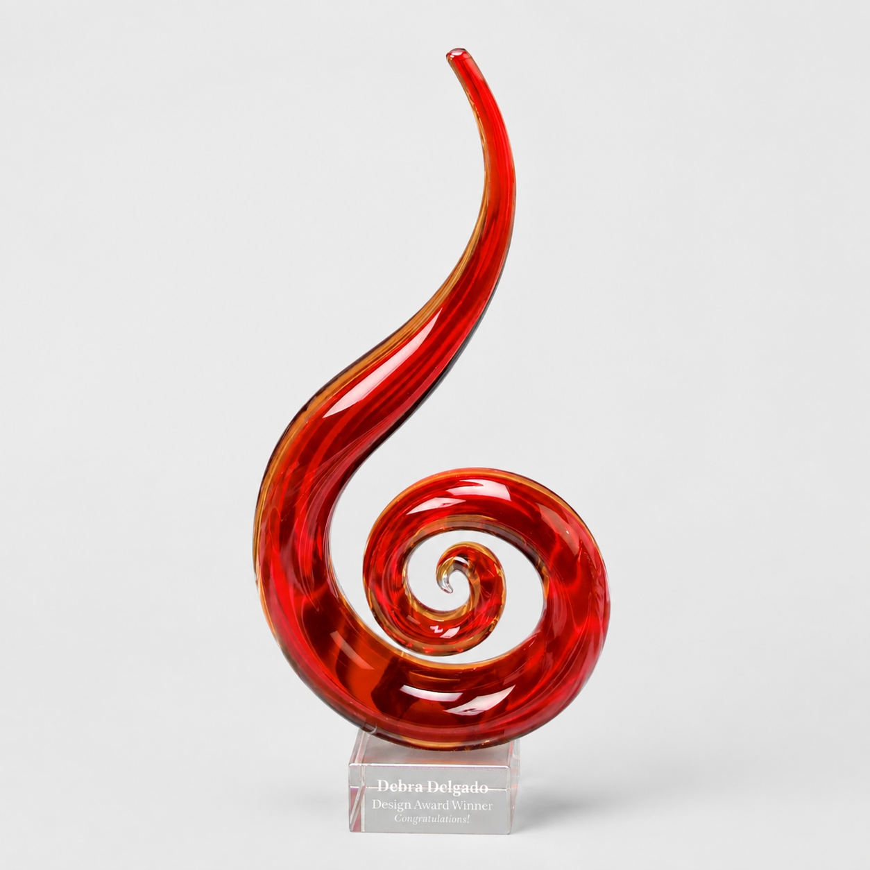 Corporate Red Fire Art Sculpture