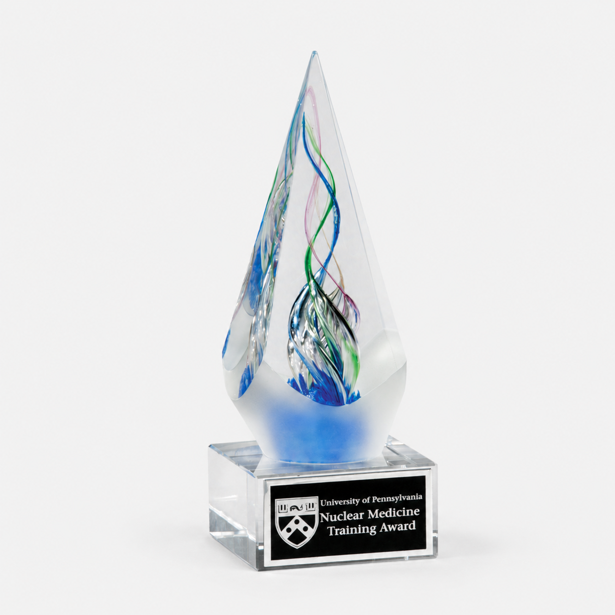 Frosted Accent Arrow Art Glass Award