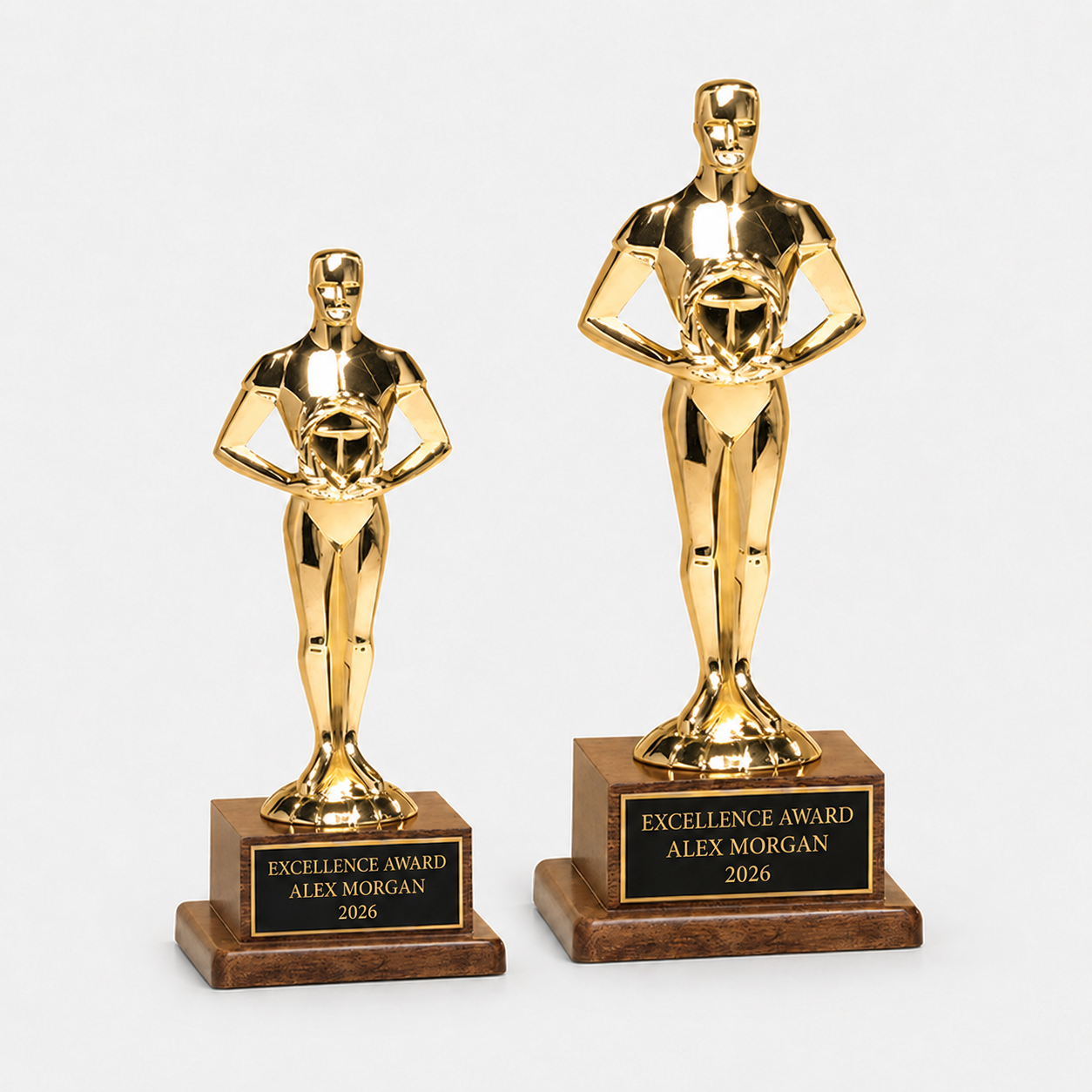 Classic Achiever Figure Award on Walnut Base