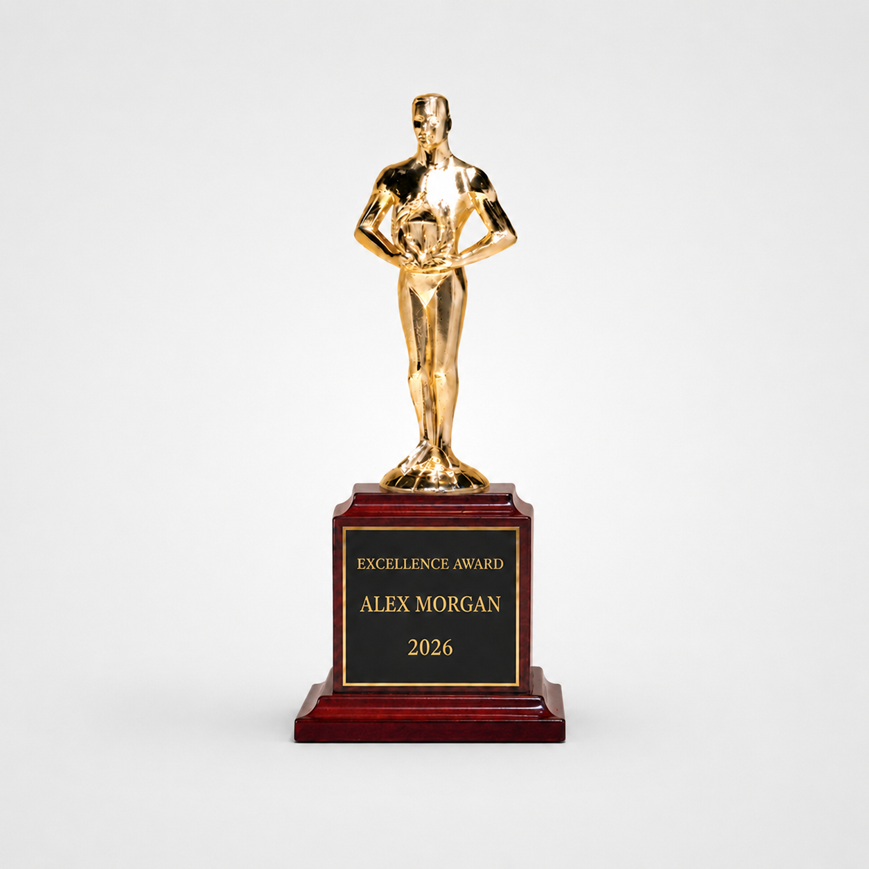 Classic Achiever Figure Award on Rosewood Base