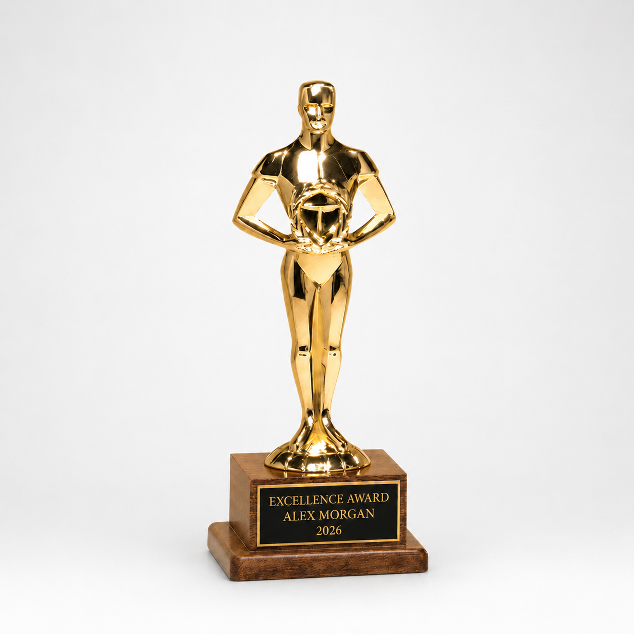 Classic Achiever Figure Award on Walnut Base